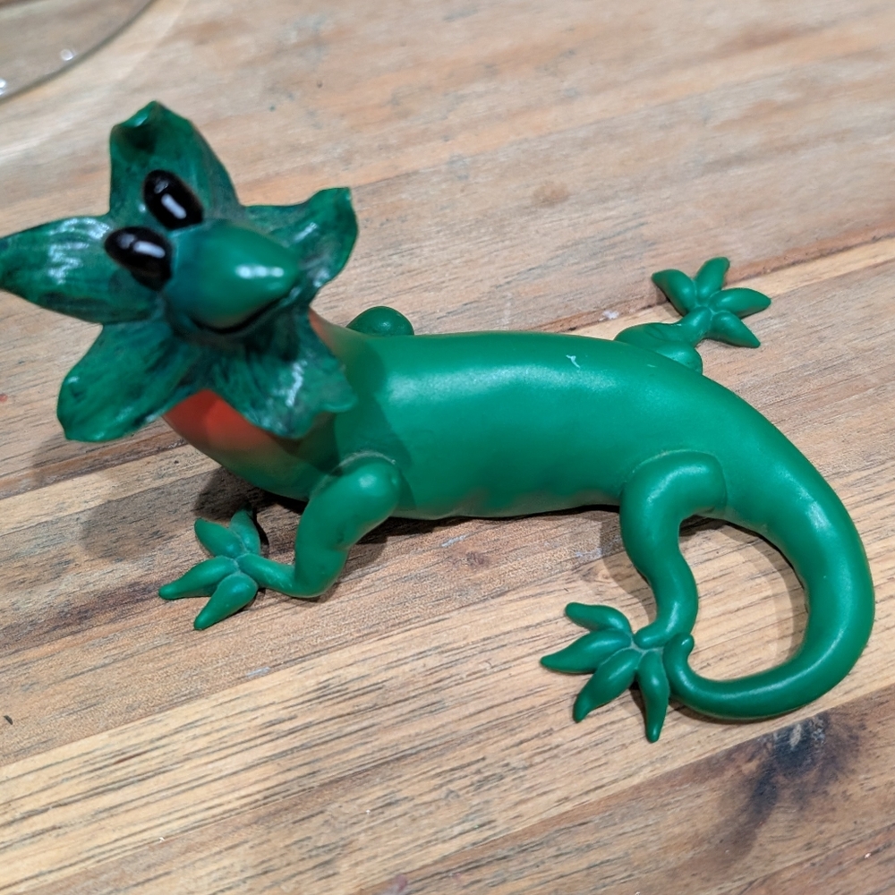 Home Grown Enesco Pepper Lizard Figurine 2009 Bearded Animal Vegetable Chili - Picture 6 of 12